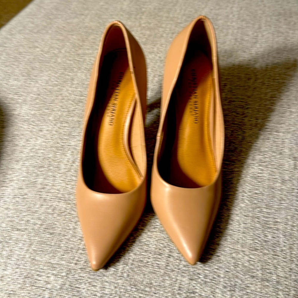 Christian Siriano Tan Heels
